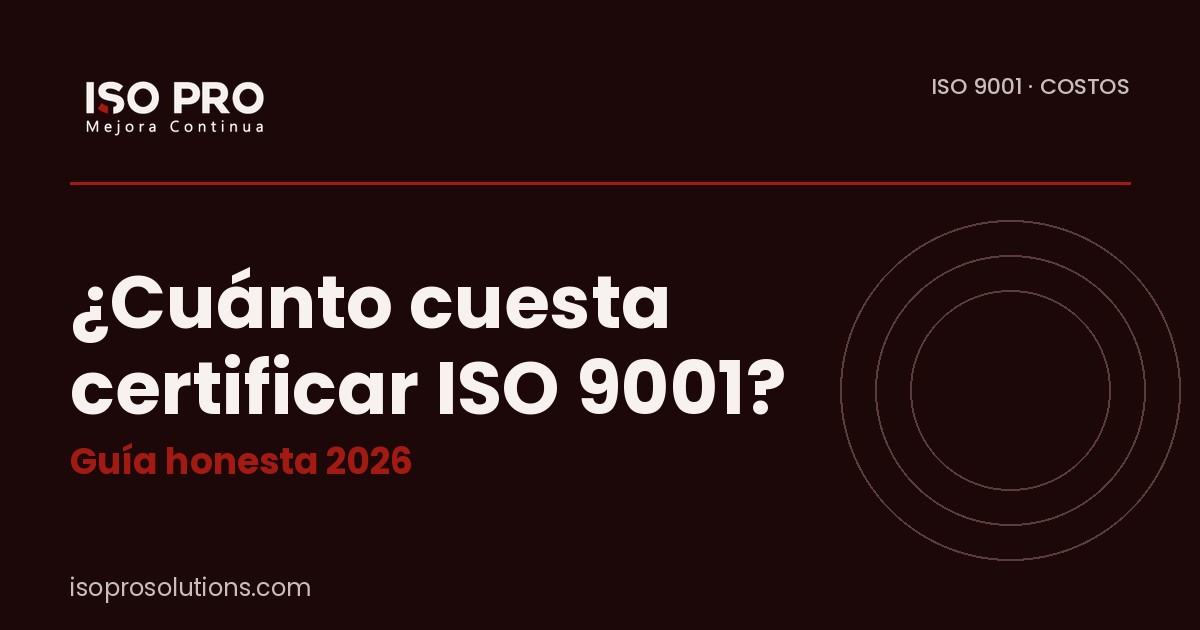 ¿Cuánto cuesta certificar ISO 9001? - ISO PRO Solutions
