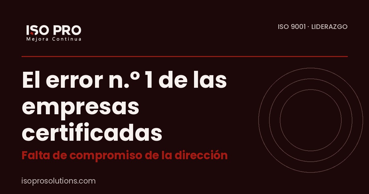 El error n.º 1 de las empresas certificadas - ISO PRO Solutions