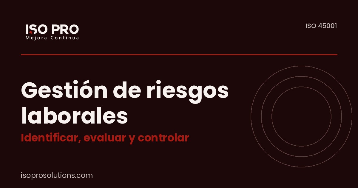 Gestión de riesgos laborales - ISO PRO Solutions